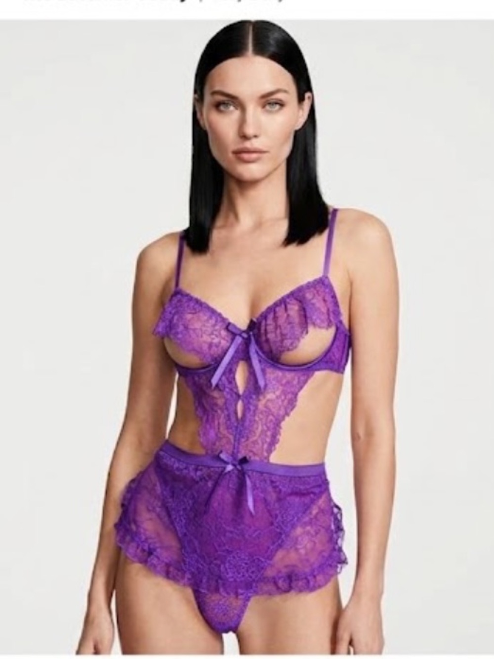 Victorias secret - Purple Lace Women's Teddy new with tags